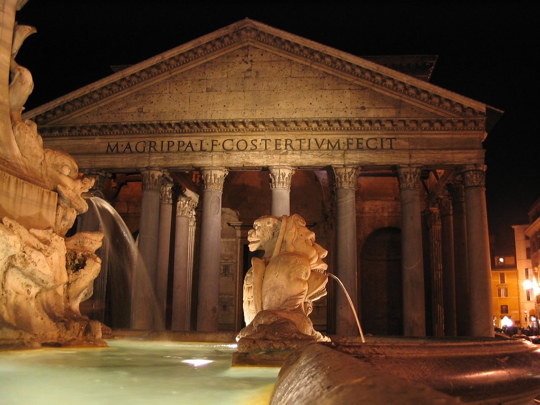 A view of Ancient Rome, the Pantheon